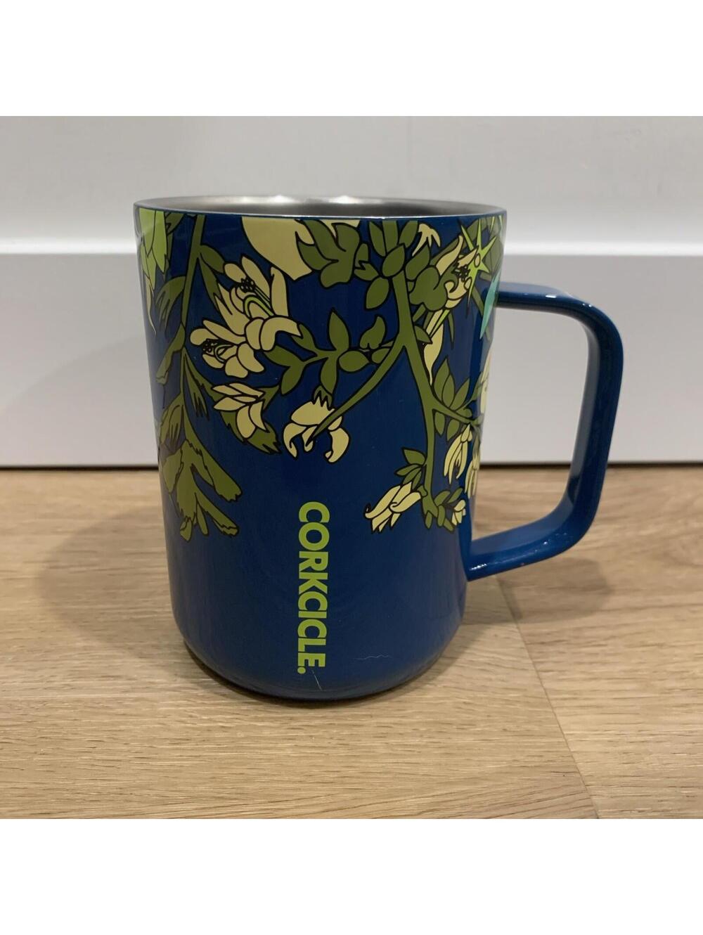 Corkcicle  Tumbler  12 Oz Floral  Blue Snd Green